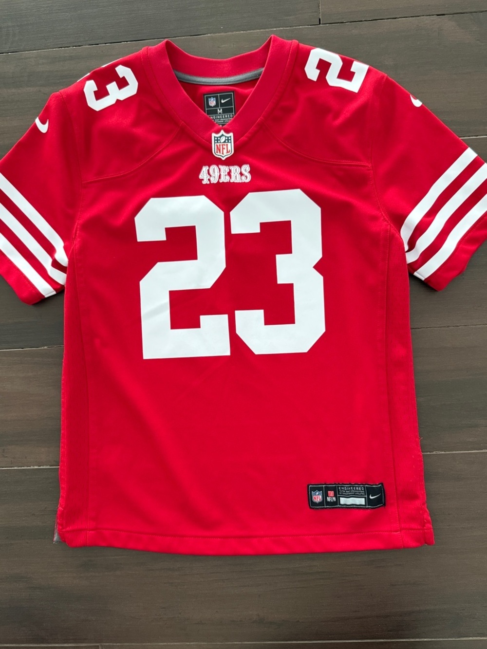 Nike Kids Red San Francisco 49ers Christian McCaffrey #23 Jersey